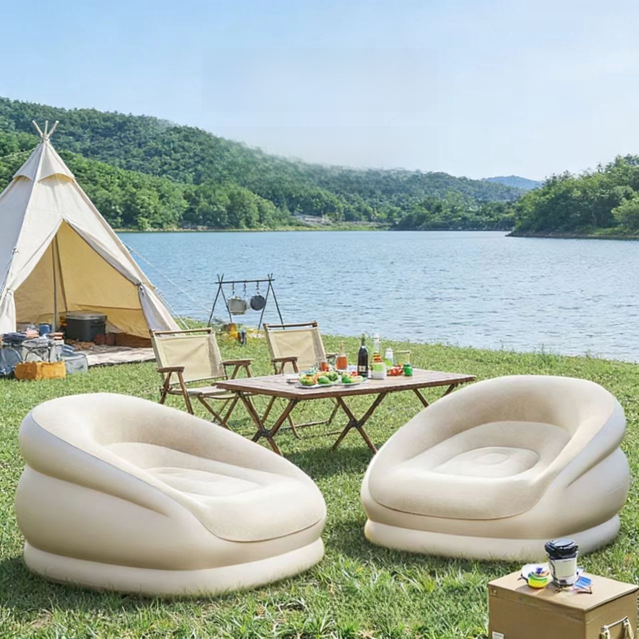 Outdoor Furniture Designer - Portable Iatable Sofa for Cam Music