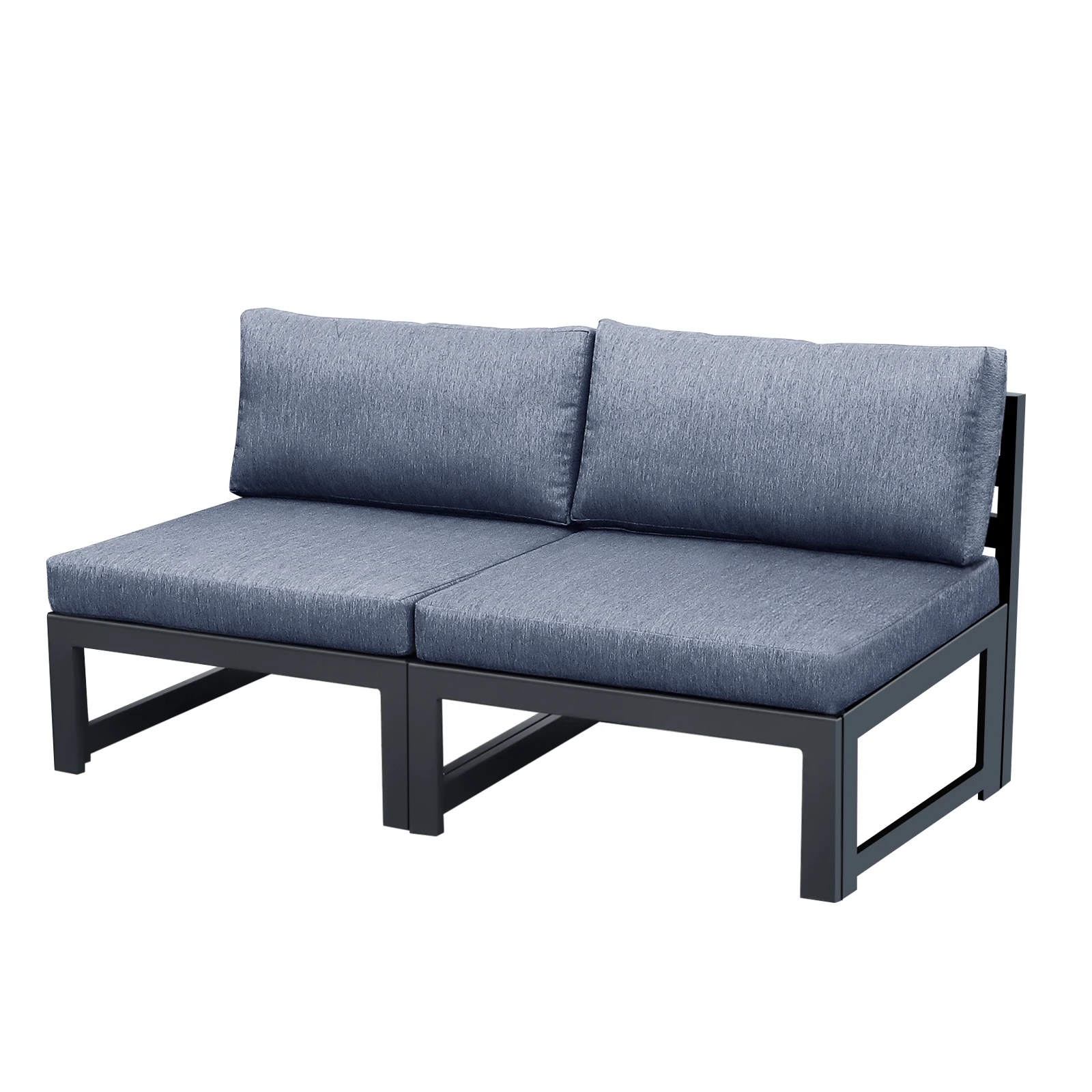Outdoor Furniture Loveseat - Patio Sectional love seat armless Sofa