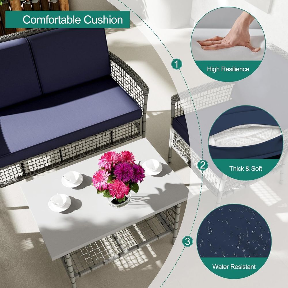 4-Piece Outdoor Patio Furnitur - Outdoor Furniture Loveseat review and price