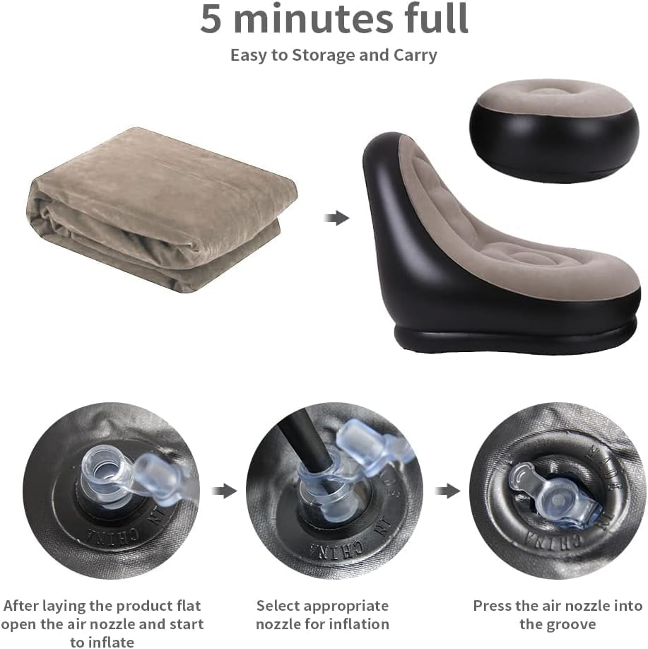 2Pcs Lazy Sofa Inflatable Chai - Outdoor Furniture Designer review and price