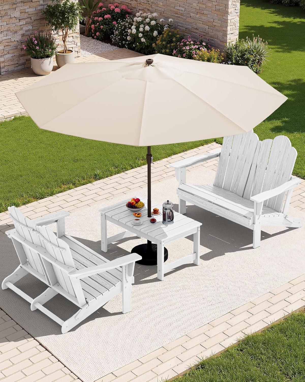 HDPE All-Weather Folding Adiro - Outdoor Furniture Loveseat review and price