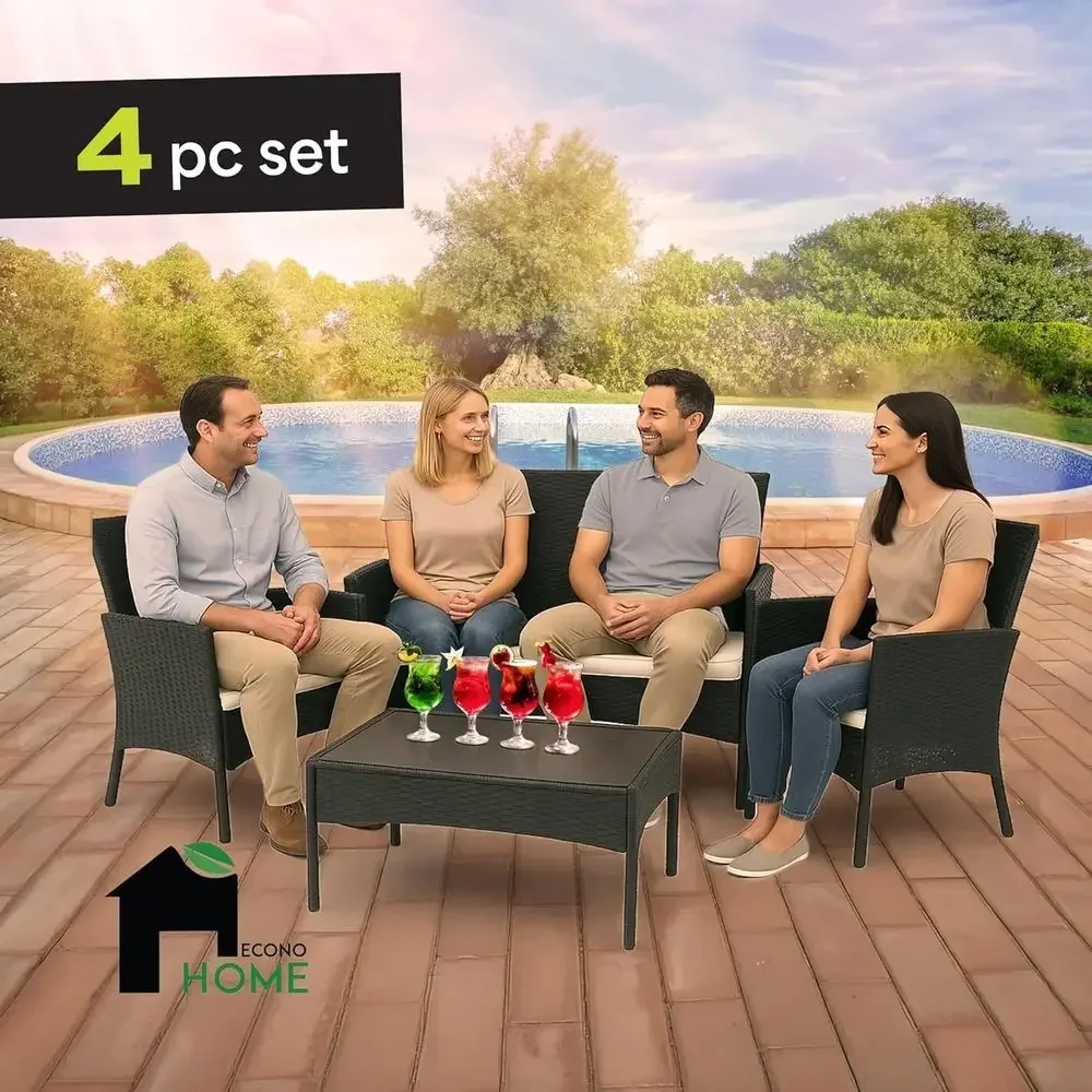 4-Piece Outdoor Patio Furnitur - Outdoor Furniture Loveseat review and price