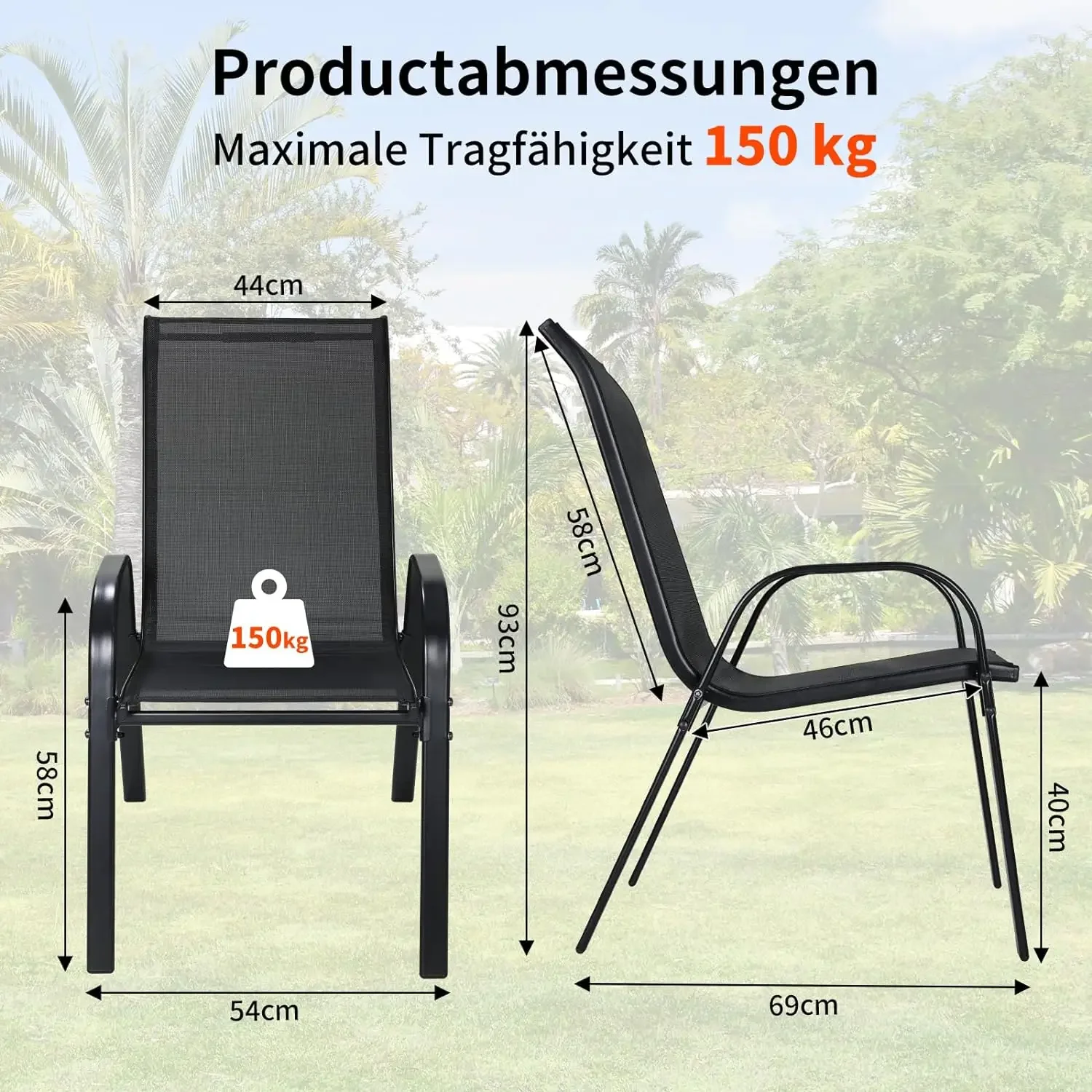 Metal Outdoor Chair Set Stacka - Outdoor Furniture On Sale review and price