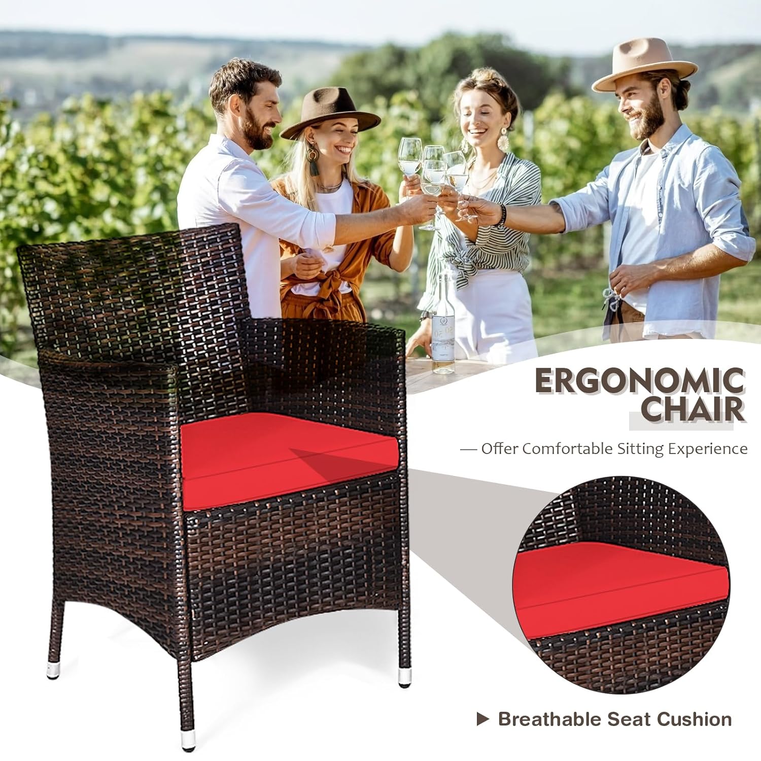 3 Piece Wicker Patio Furniture - Outdoor Furniture On Sale review and price