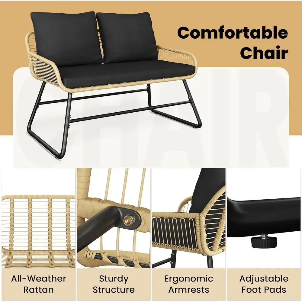 4-Piece Outdoor Wicker Patio F - Outdoor Furniture Loveseat review and price