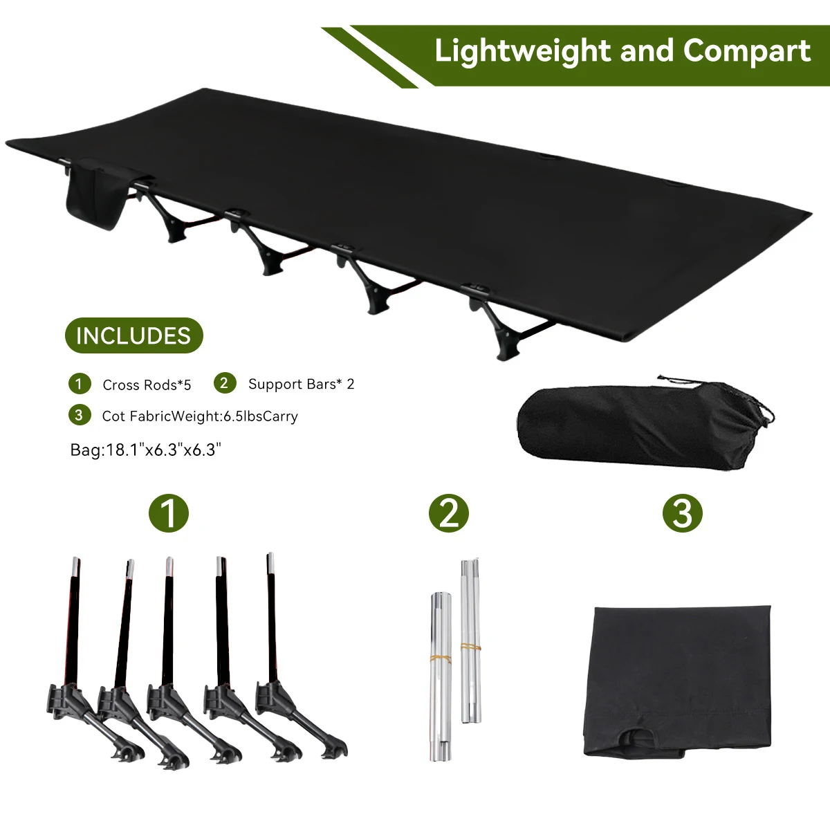 Best Selling Aluminum Frame Ca - Camping Cot Foldable review and price