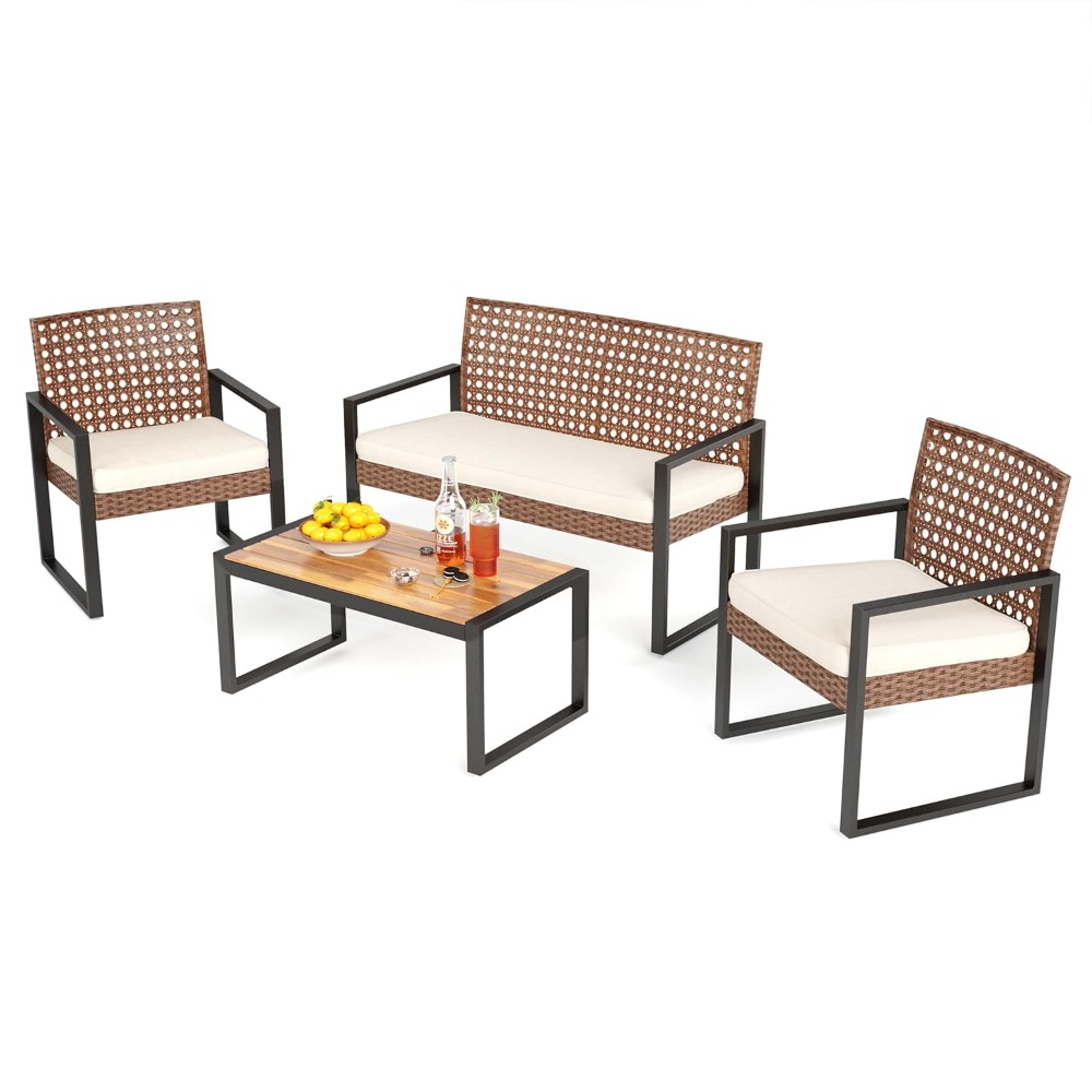 Patio Wicker Furniture Set for - Outdoor Furniture Loveseat review and price