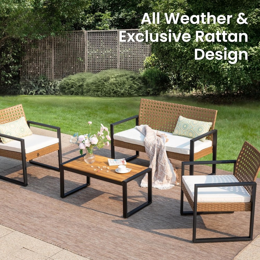 Patio Wicker Furniture Set for - Outdoor Furniture Loveseat review and price