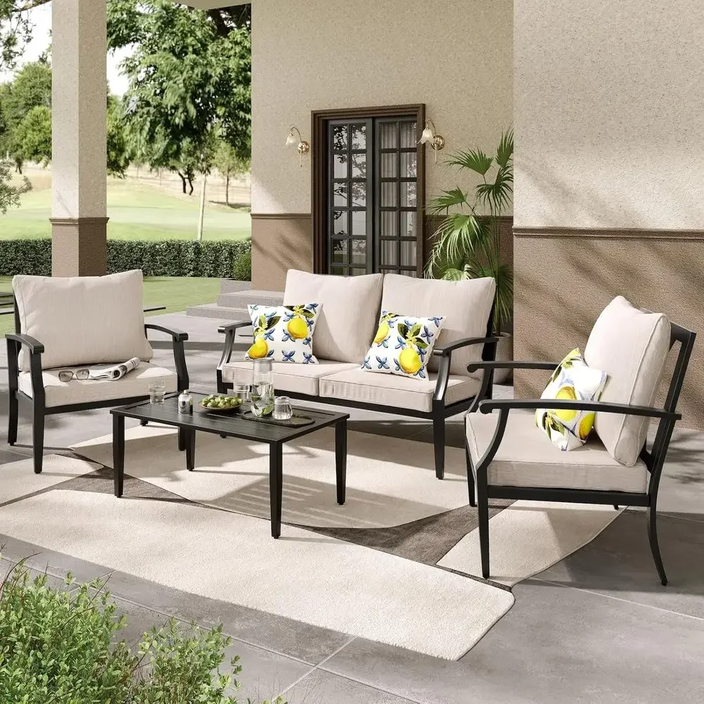 4-Piece Outdoor Patio Furnitur - Outdoor Furniture Loveseat review and price