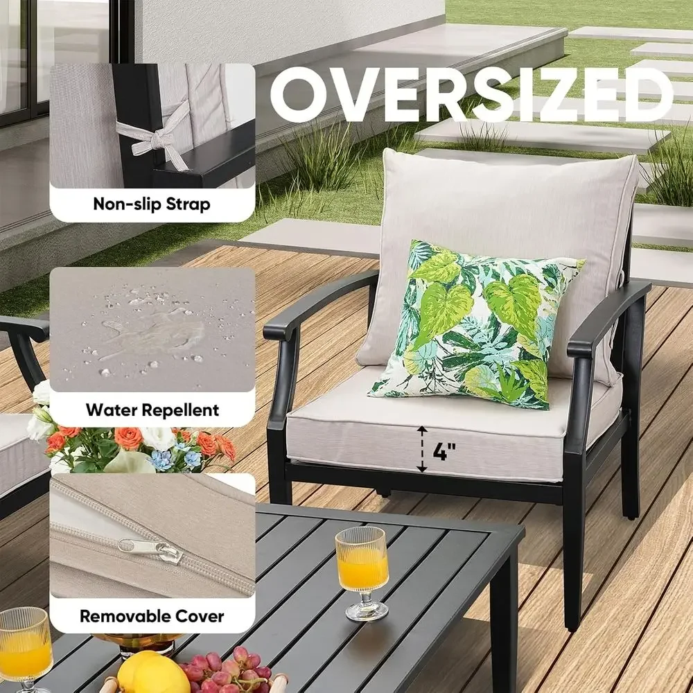 4-Piece Outdoor Patio Furnitur - Outdoor Furniture Loveseat review and price