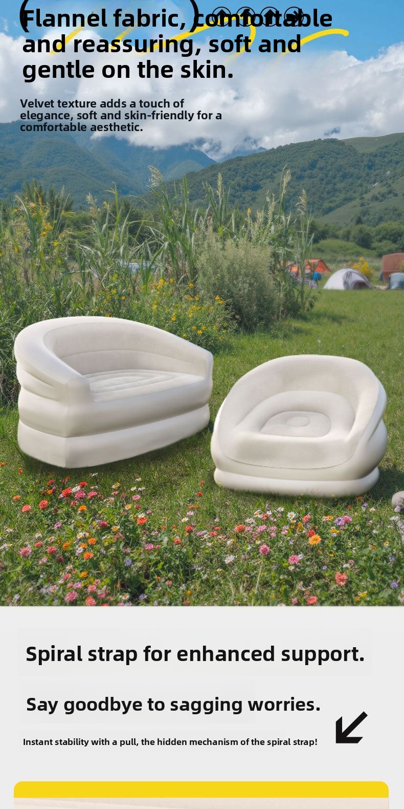 Portable Iatable Sofa for Cam  - Outdoor Furniture Designer review and price