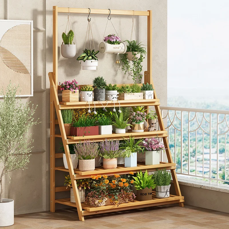 Solid Wood Flower Shelf Plant  - Outdoor Furniture Designer review and price