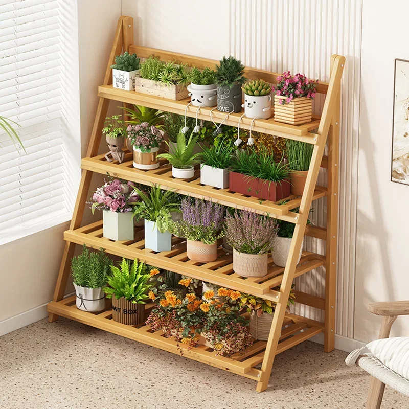 Solid Wood Flower Shelf Plant  - Outdoor Furniture Designer review and price
