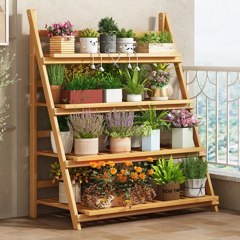 Solid Wood Flower Shelf Plant  - Outdoor Furniture Designer review and price