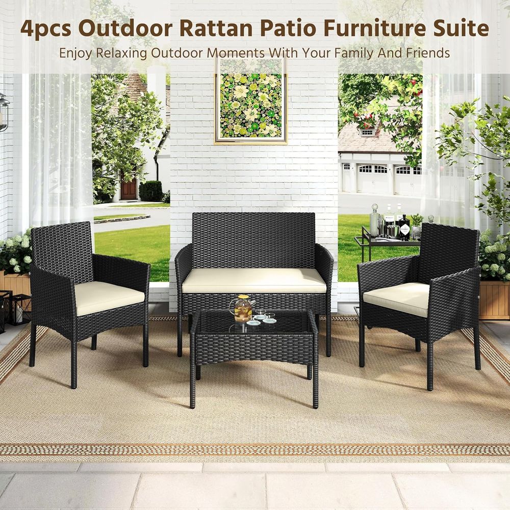 4-Piece Outdoor Patio Furnitur - Outdoor Furniture Loveseat review and price