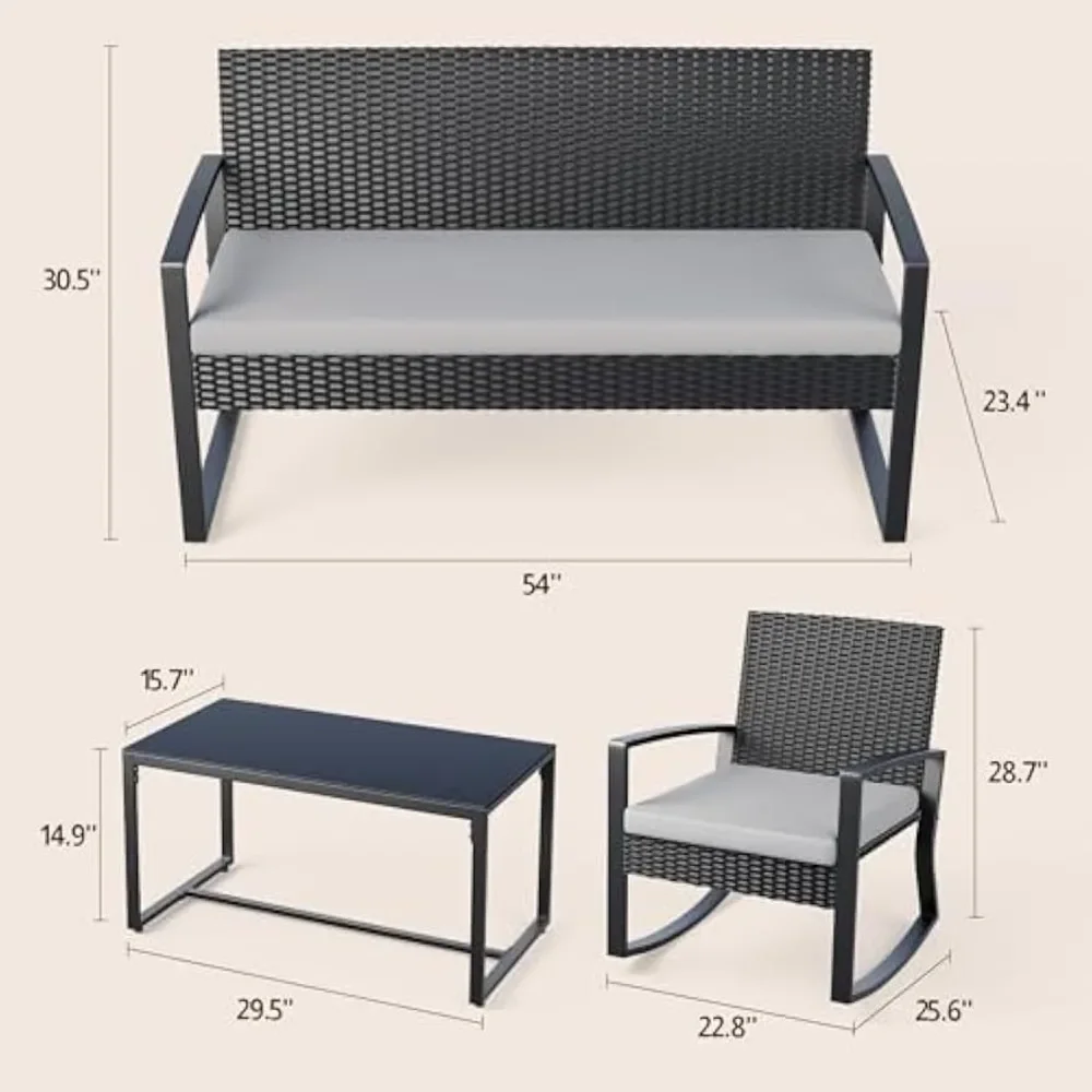 4 Piece Outdoor Patio Furnitur - Outdoor Furniture On Sale review and price