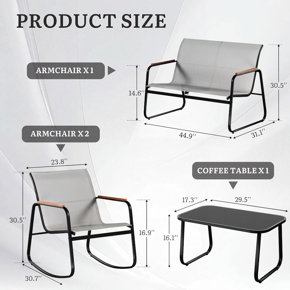 4-Piece Outdoor Patio Furnitur - Outdoor Furniture Loveseat review and price