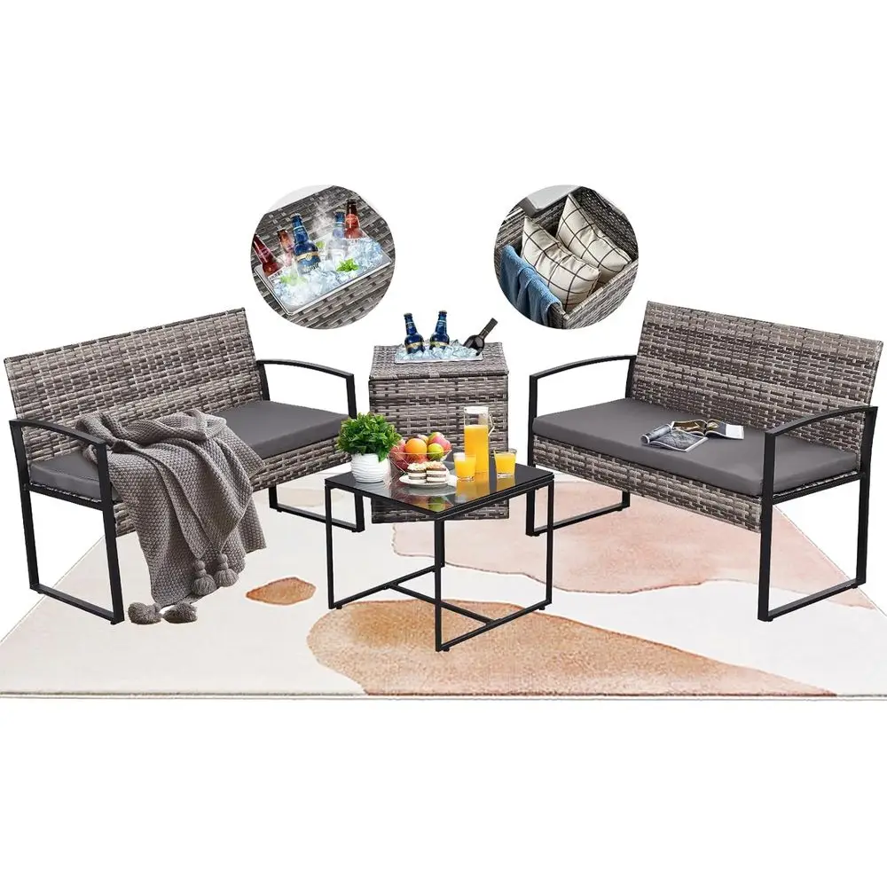 4-Piece Outdoor Patio Furnitur - Outdoor Furniture Loveseat review and price