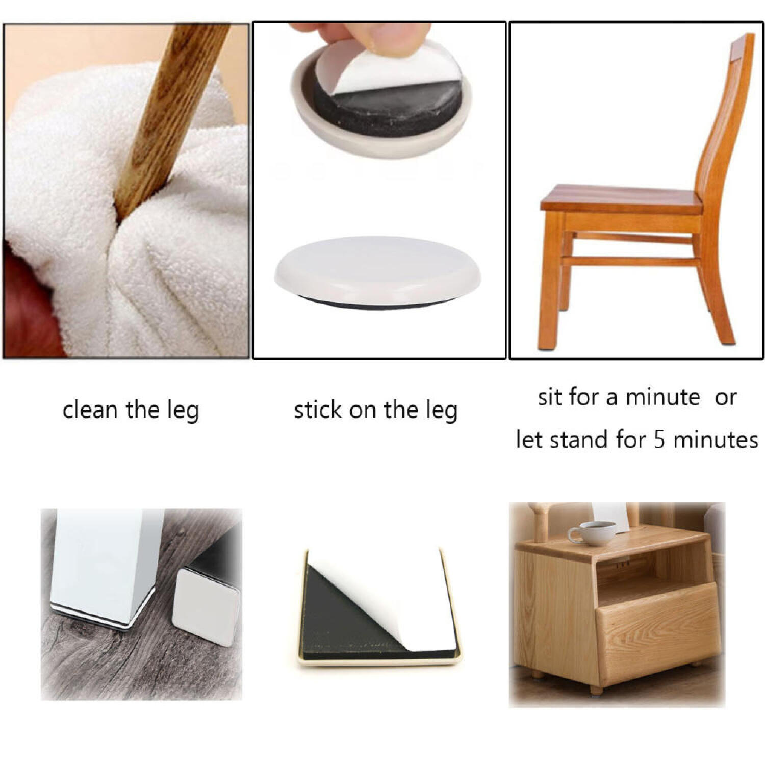 24/16/8/4pcs Self-Adhesive Fur - Outdoor Furniture Glider review and price
